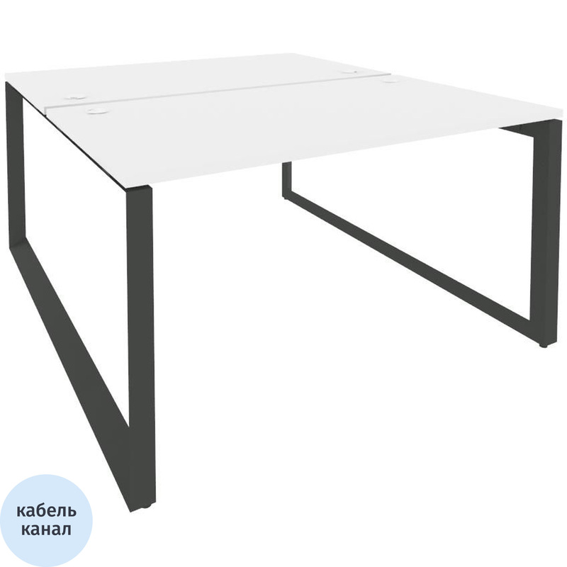 Изображение товара Рабочая станция на 2 рабочих места ONIX-О O.MO-D.RS-2.3.8 белый/антрацит 1380х1635х750 мм