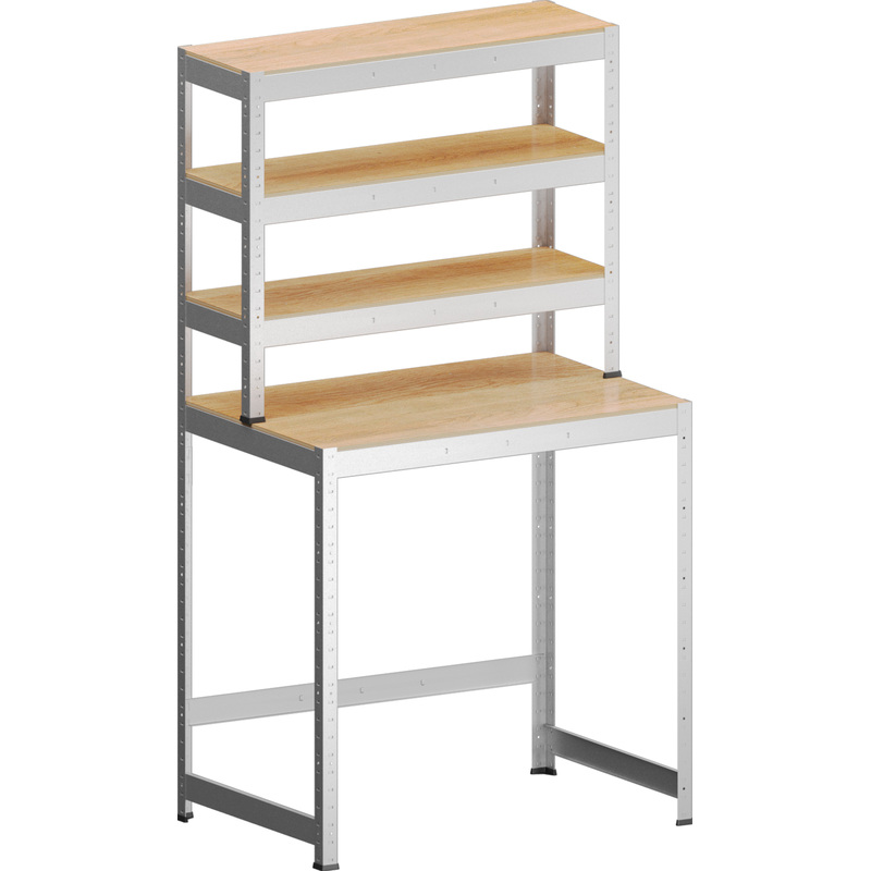 Изображение товара Верстак слесарный First HIT серый 912х600х1672 мм для мастерской и ремонта