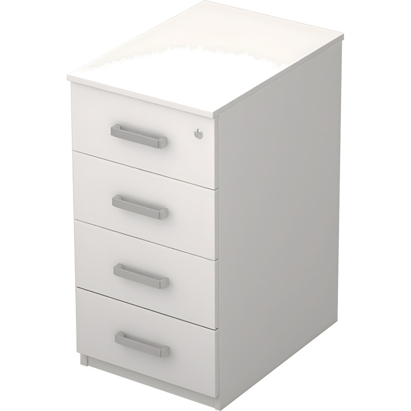 Изображение товара Приставная тумба Avance 6ТЗ.002 белая с 4 ящиками и замком