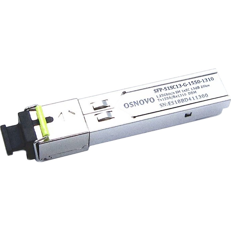 Изображение товара Трансивер Osnovo SFP-S1SC13-G-1550-1310 для сетей 1.25 Гбит/с, SC, одномодовый Изображение товара Трансивер Osnovo SFP-S1SC13-G-1550-1310 для сетей 1.25 Гбит/с, SC, одномодовый