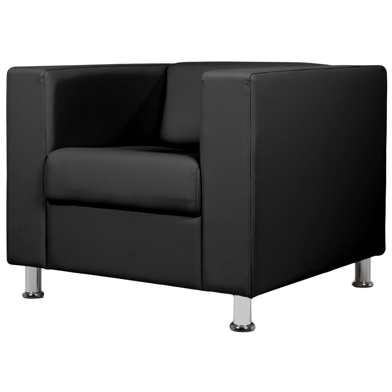 Изображение товара Кресло Аполло черное из искусственной кожи современный дизайн комфортное сидение