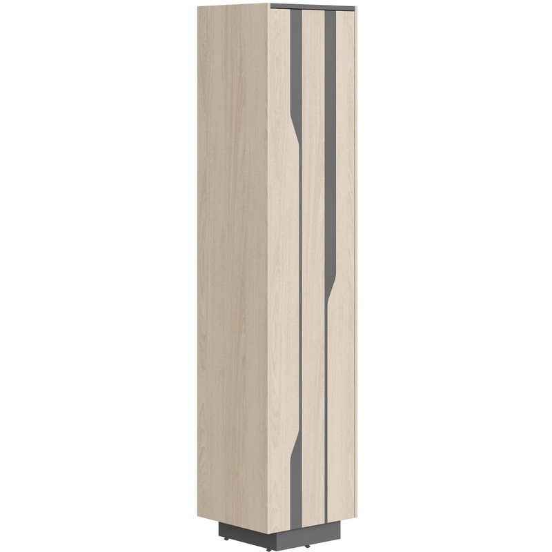 Изображение товара Шкаф для документов дуб светлый/чёрный графит 464х430х2100 мм универсальный