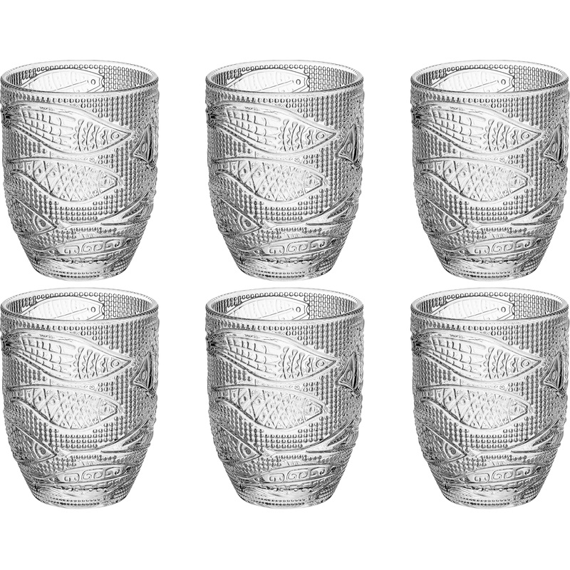 Изображение товара Стакан (олд фэшн) MGline Фиш стеклянный 300 мл (6 штук в упаковке)