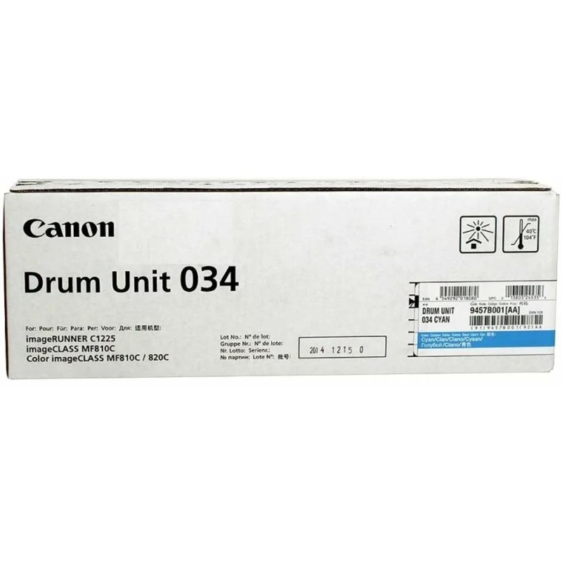Изображение товара Фотобарабан Canon 034 C9457B001 голубой оригинальный для принтеров Canon
