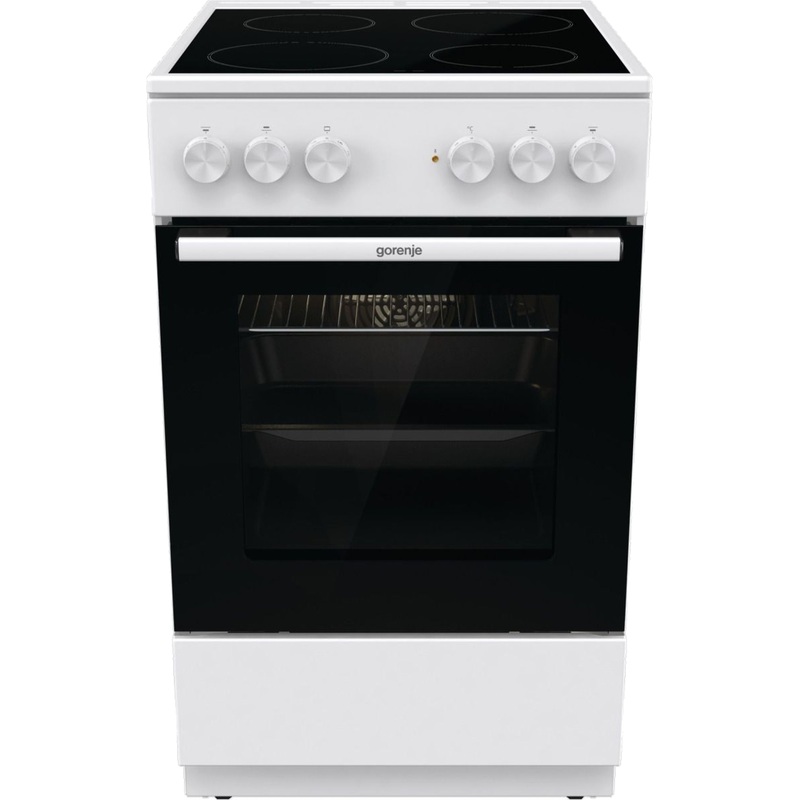 Изображение товара Плита электрическая Gorenje GEC5A41WG стандартной ширины белая (стеклокерамика, 4 конфорки, 62 литра)