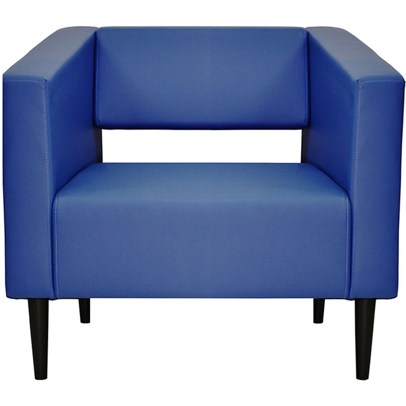 Изображение товара Уценка Кресло Ретро Р-1 синее из искусственной кожи, сборка Россия