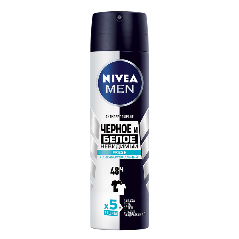 Изображение товара Дезодорант-антиперспирант Nivea Men Чёрное и белое Fresh 150 мл