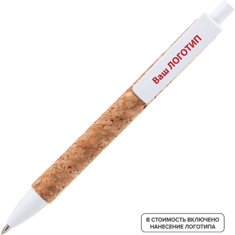 Изображение товара Ручка шариковая автоматическая Grapho синяя толщина линии 1 мм белый корпус (1000 штук в упаковке) с лого