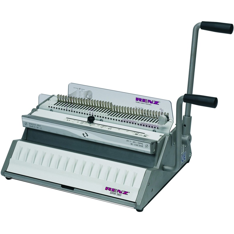 Изображение товара Брошюровщик Renz SRW 360 механический для переплета А4 пружиной