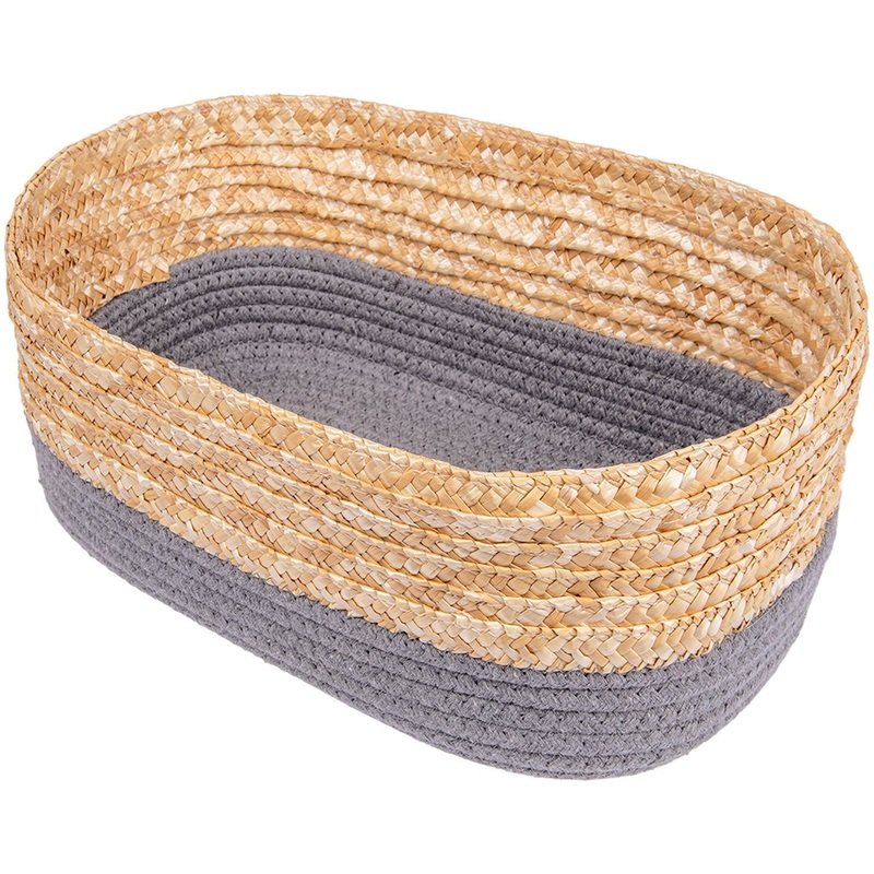 Изображение товара Корзина Natural House Сканди графит 33х22х14 см для хранения интерьера