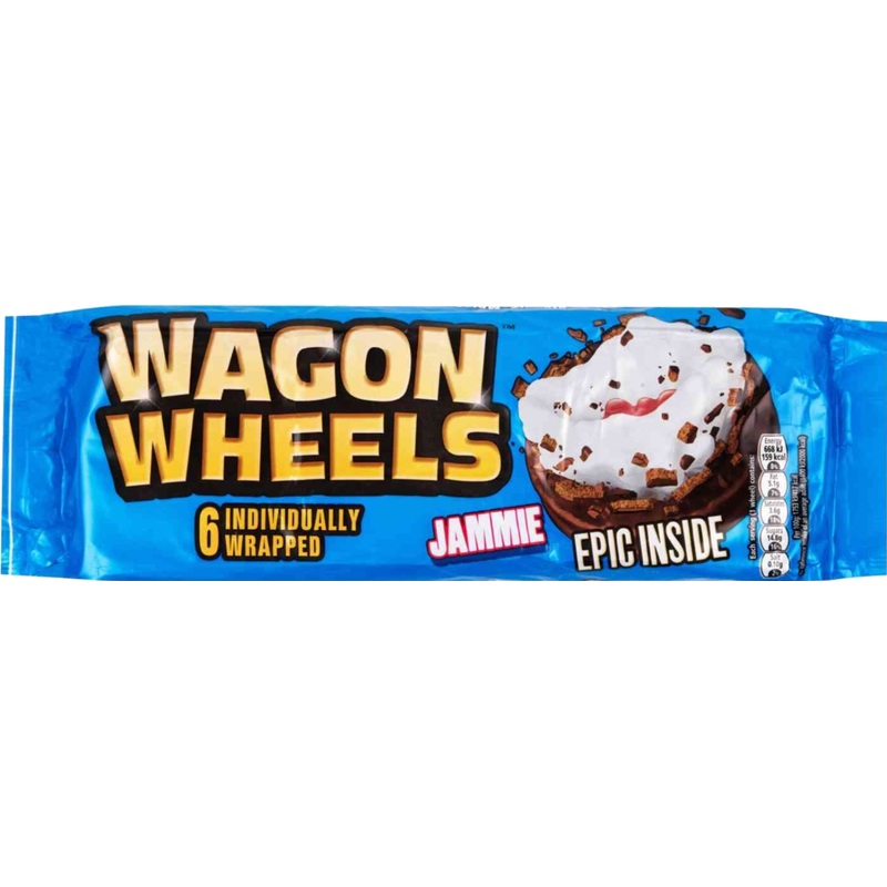 Изображение товара Печенье бисквитное Wagon Wheels Jammie с суфле и джемом 228.6 г