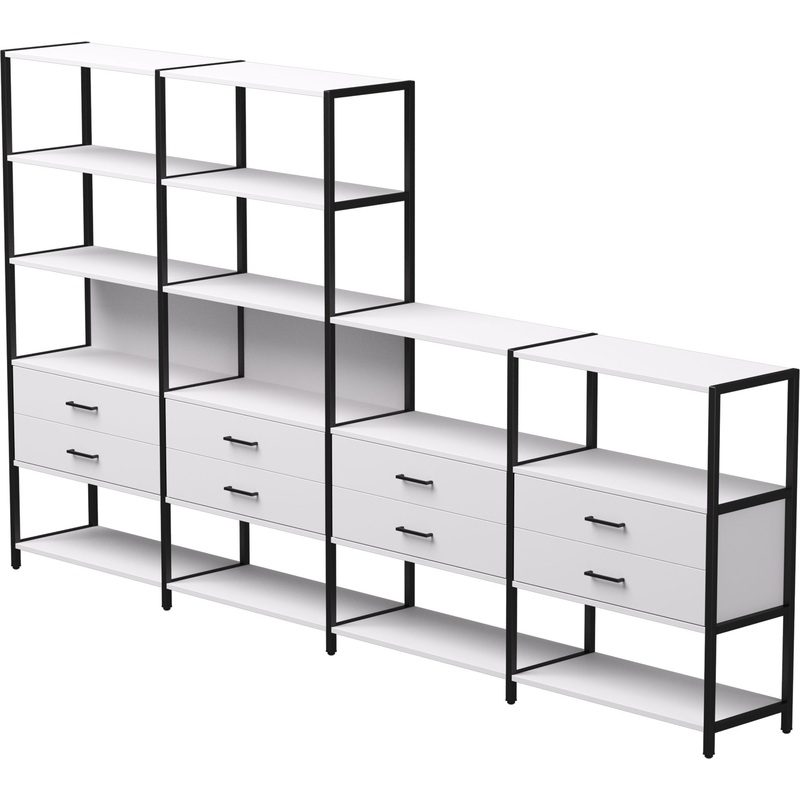 Изображение товара Стеллаж для документов EVO 254ST13W39005 белый/чёрный 1840мм