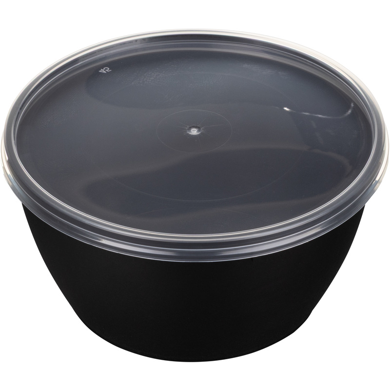 Изображение товара Пластиковая банка с крышкой для пресерва 320 мл чёрная 112 мм Россия