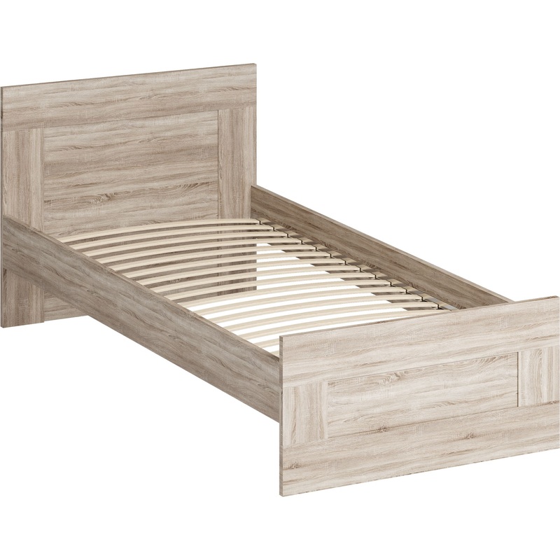 Изображение товара Кровать одинарная Сириус из дуб сонома 960x2054 мм - современная мебель для спальни