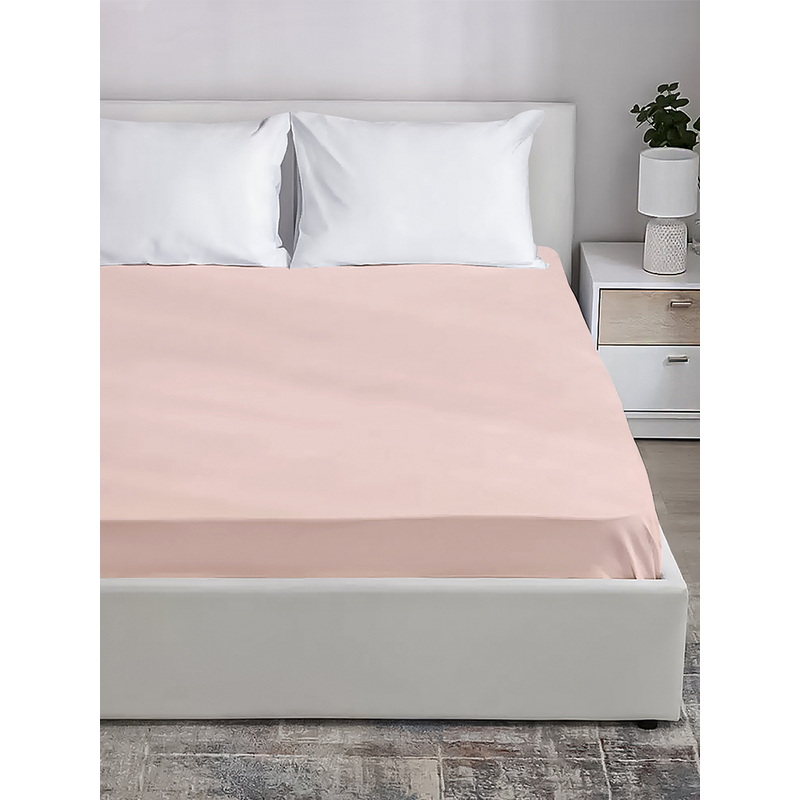 Изображение товара Простыня Bravo 215x240 см поплин розовая гипоаллергенная Россия