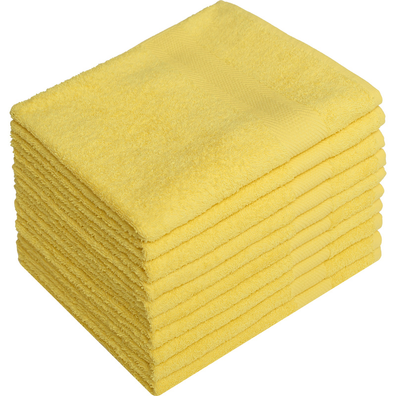Изображение товара Набор махровых полотенец 10 штук 50x90 см лимонные