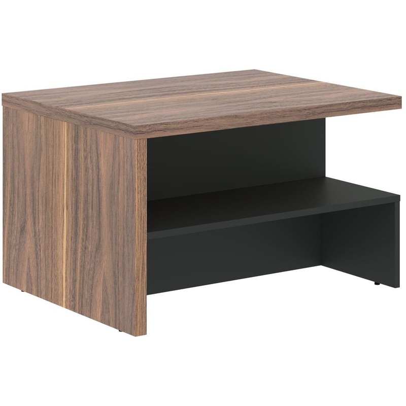 Изображение товара Офисный журнальный стол VRCT 9070 американский орех/яшма чёрная 900х700х550 мм