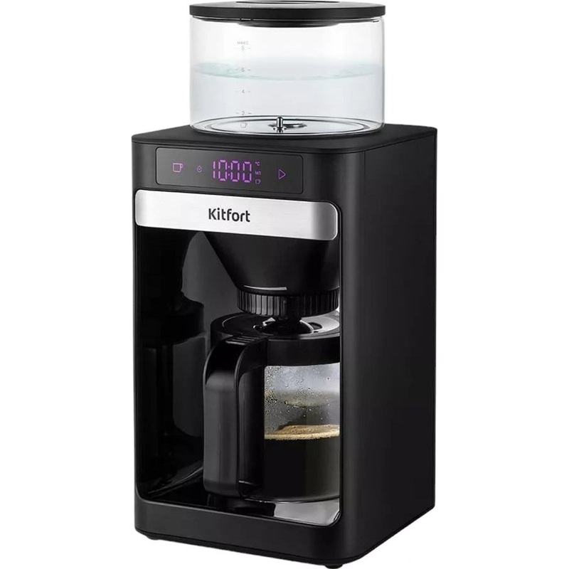 Изображение товара Кофеварка капельная Kitfort КТ-7144 для молотого кофе 1л черная