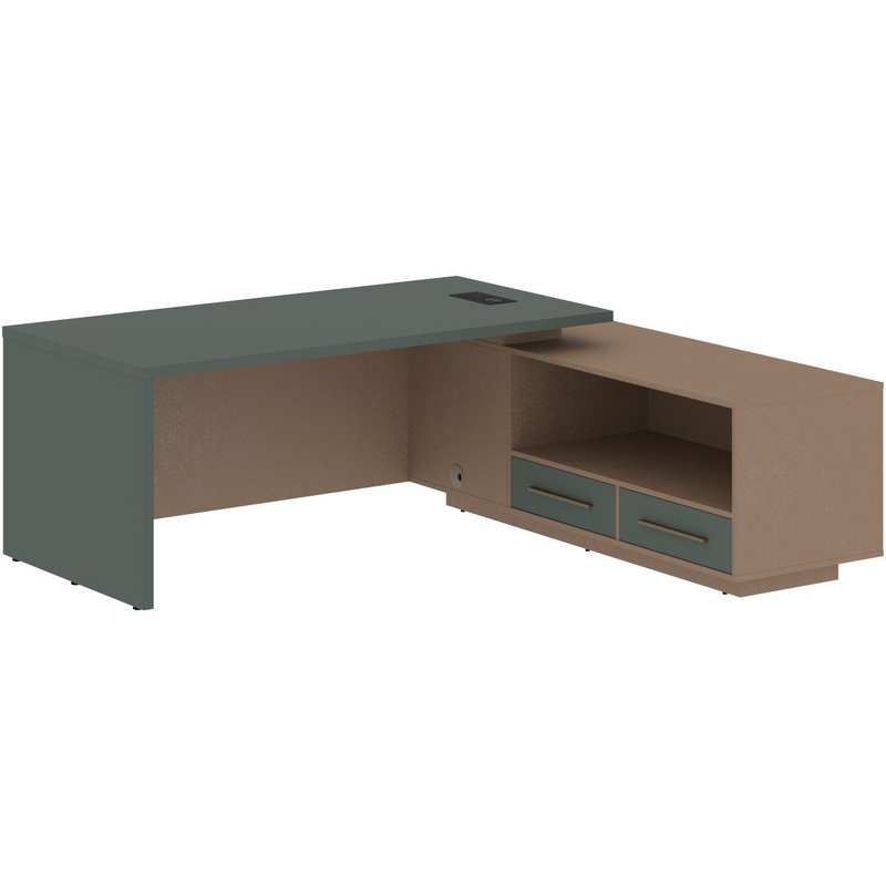 Изображение товара Стол руководителя Velion VCT 2119 с тумбой, нефрит/кобра