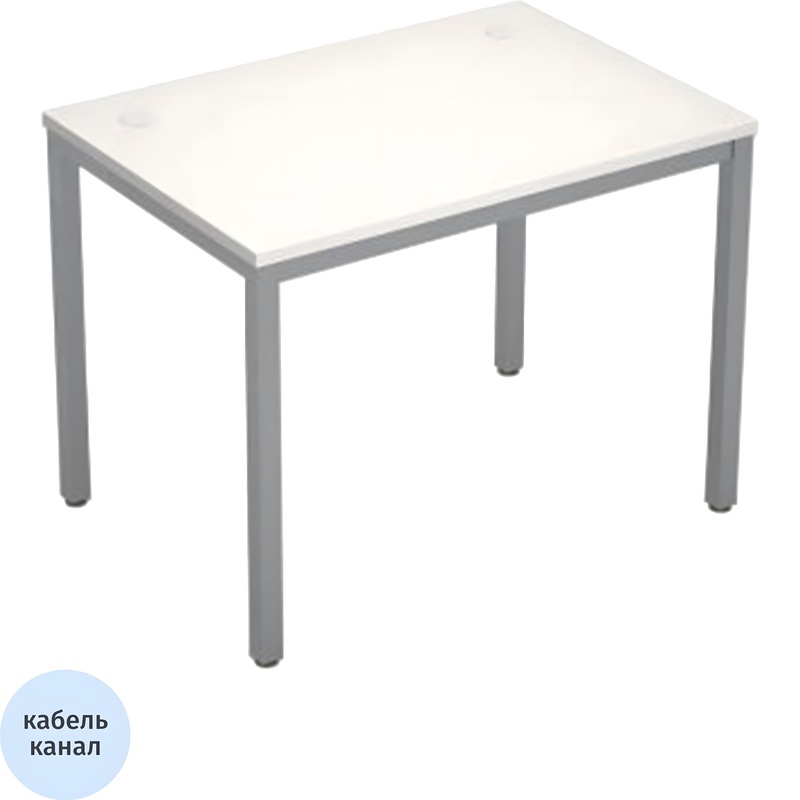 Изображение товара Стол прямой Avance 6М.064 белый/алюминий матовый 1600х600х750 мм