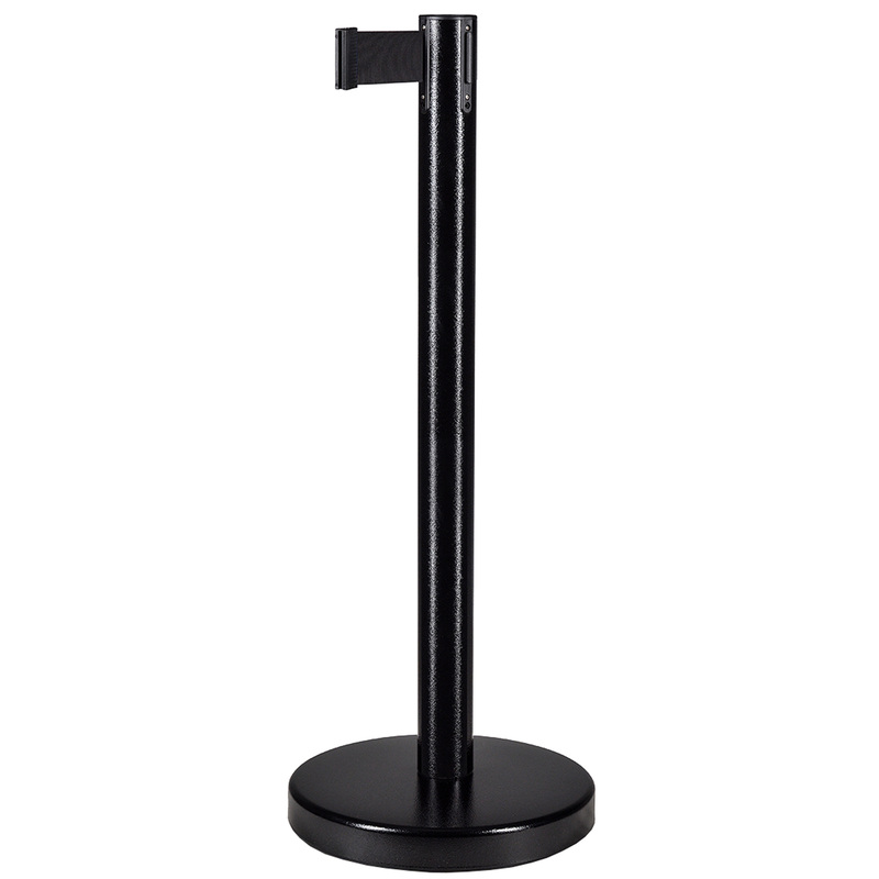 Изображение товара Стойка ограждения BSLN-326333 с вытяжной лентой 3 м черный