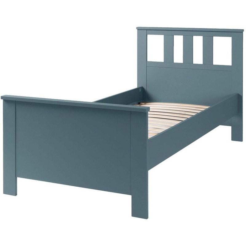 Изображение товара Односпальная кровать тёмно-бирюзовая в стиле Прованс