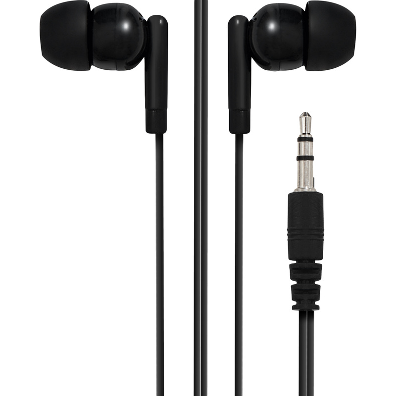 Изображение товара Наушники одноразовые Kromix 23252X чёрные 100 штук в упаковке (23252X)