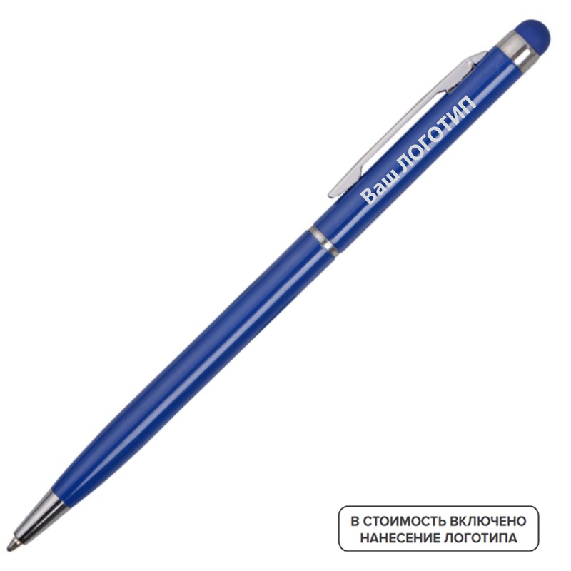 Изображение товара Ручка шариковая автоматическая Jucy синяя толщина линии 1 мм синий корпус (200 штук в упаковке) с лого