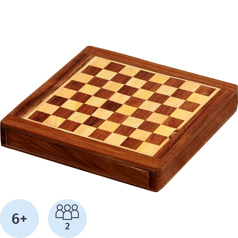 Изображение товара Настольная магнитная шахматная игра из дерева для двух игроков