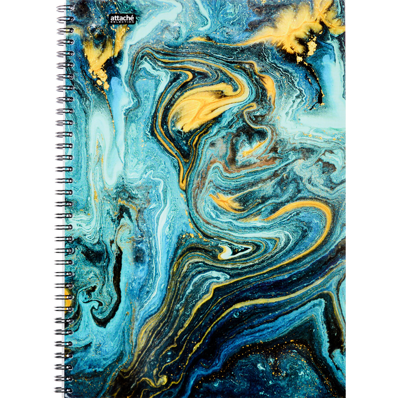 Изображение товара Бизнес-тетрадь Attache Selection Fluid А4 96 листов бирюзовая в клетку на спирали