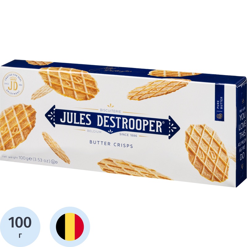 Изображение товара Печенье песочное Jules Destrooper Butter Crisps 100 г