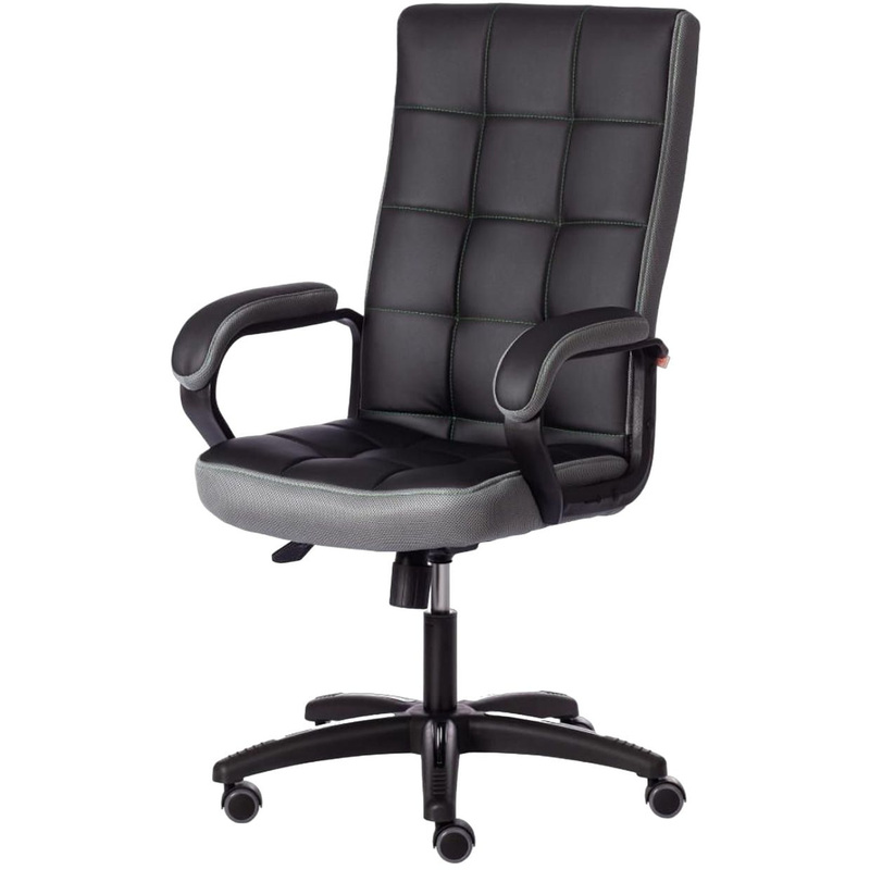 Изображение товара Кресло для руководителя TetChair Trendy (22) серое/чёрное комфортное офисное кресло на механизме To