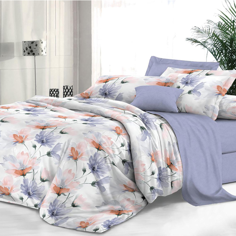 Изображение товара Постельное бельё Эльф Цветочная фантазия евро сатин 70x70 см