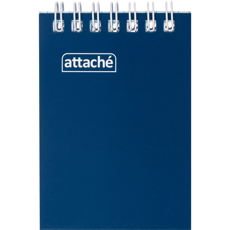 Изображение товара Блокнот Attache А7 60 листов синий в клетку на спирали 70x100 мм