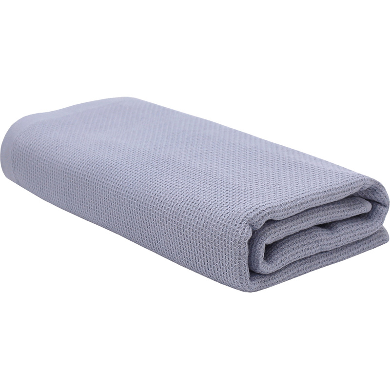 Изображение товара Махровое полотенце Браво 50x80 см серое вафельное из 100% хлопка