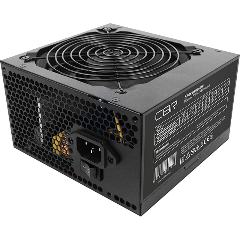 Изображение товара Блок питания CBR PSU-ATX500-12GM 500 Вт сертификат 80 Plus Bronze активный PFC
