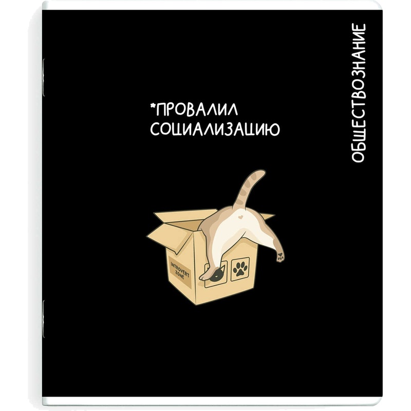 Изображение товара Тетрадь предметная по обществознанию Феникс+ Коты мемы А5+ 48 листов в клетку TWIN лак