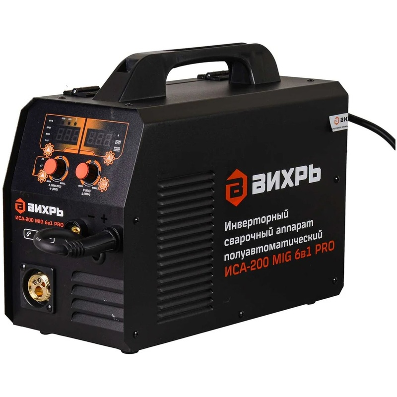 Изображение товара Сварочный полуавтомат Вихрь ИСА-200 MIG (65/185) инвертор с функциями MIG MAG TIG MMA