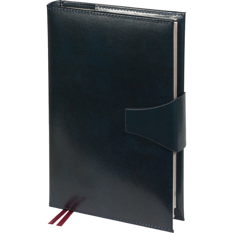 Изображение товара Ежедневник недатированный Bruno Visconti Windsor натуральная кожа А5+ 208 листов синий (серебристый обрез), 3-023/143