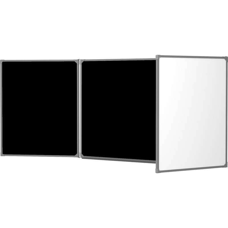 Изображение товара Настенная магнитно-меловая доска 100x300 см Loft Attache трехсекционная