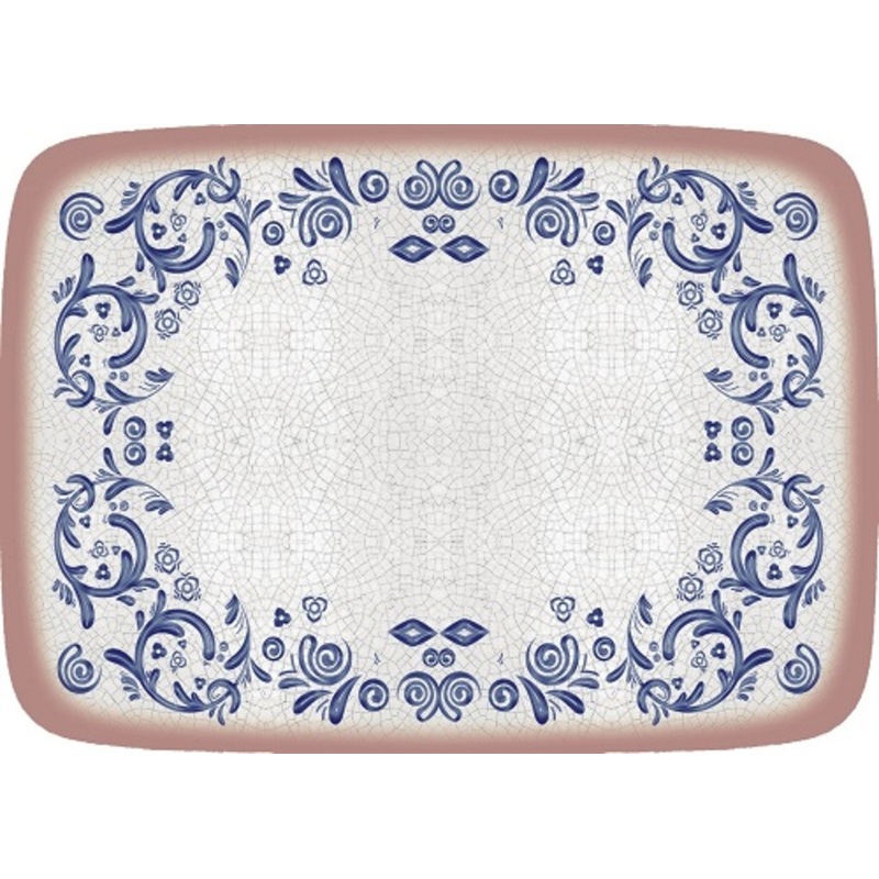 Изображение товара Блюдо фарфоровое Bonna Виенто 230x160 мм белое/синее (артикул производителя 69400)