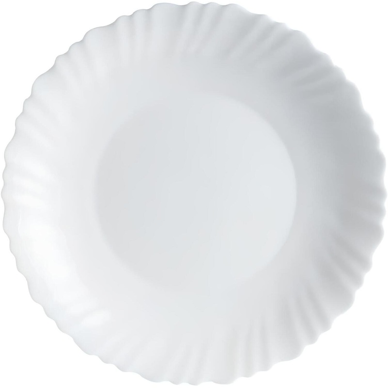 Изображение товара Тарелка обеденная Luminarc Фэстон стеклокерамика 25 см белая (6 штук в упаковке)