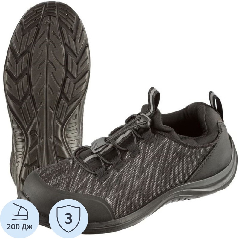 Изображение товара Кроссовки рабочие Мистраль Light ПУ из текстиля черные 40 размер защитные для работы