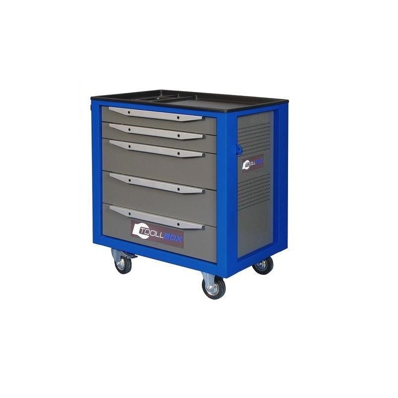 Изображение товара Тележка инструментальная Toollbox TBS-5 серая/синяя для инструментов