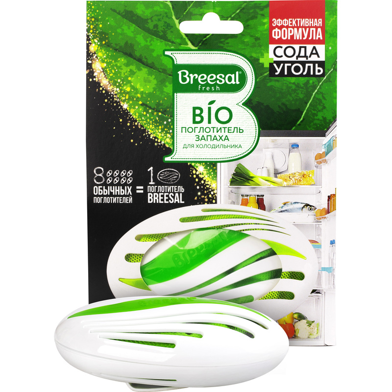 Изображение товара Дезодоратор для холодильника Breesal 80 г с натуральным углем и содой