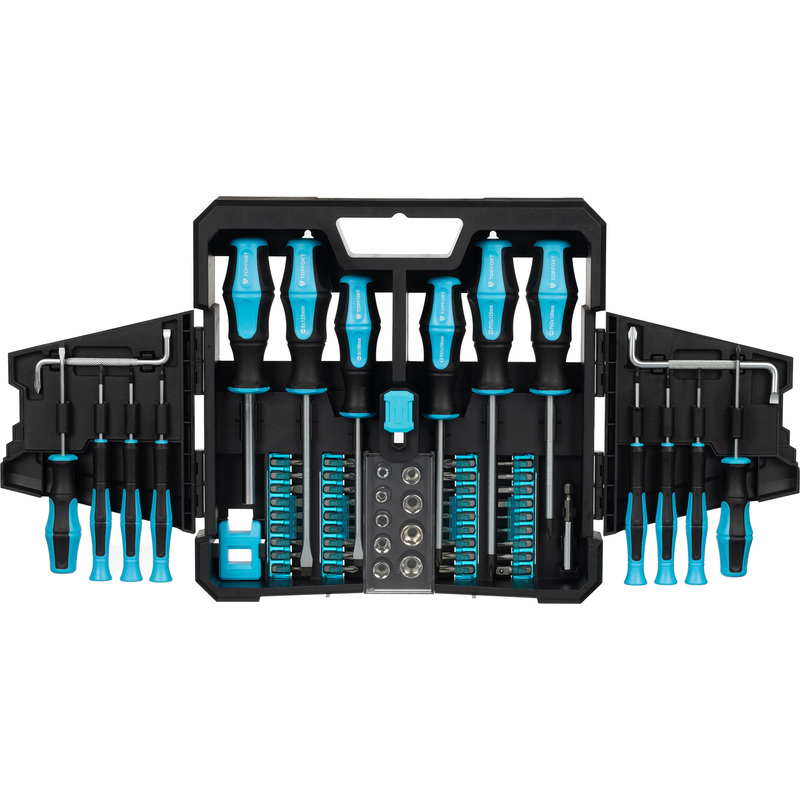 Изображение товара Набор отвёрток TOPFORT с битами 63 шт для точных работ и монтажа