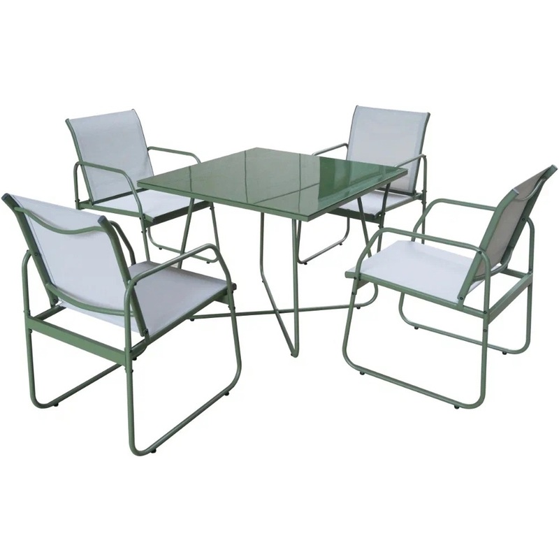 Изображение товара Набор мебели Андрия (серо-бежевый/тёмно-зелёный, 900х530х860 мм)