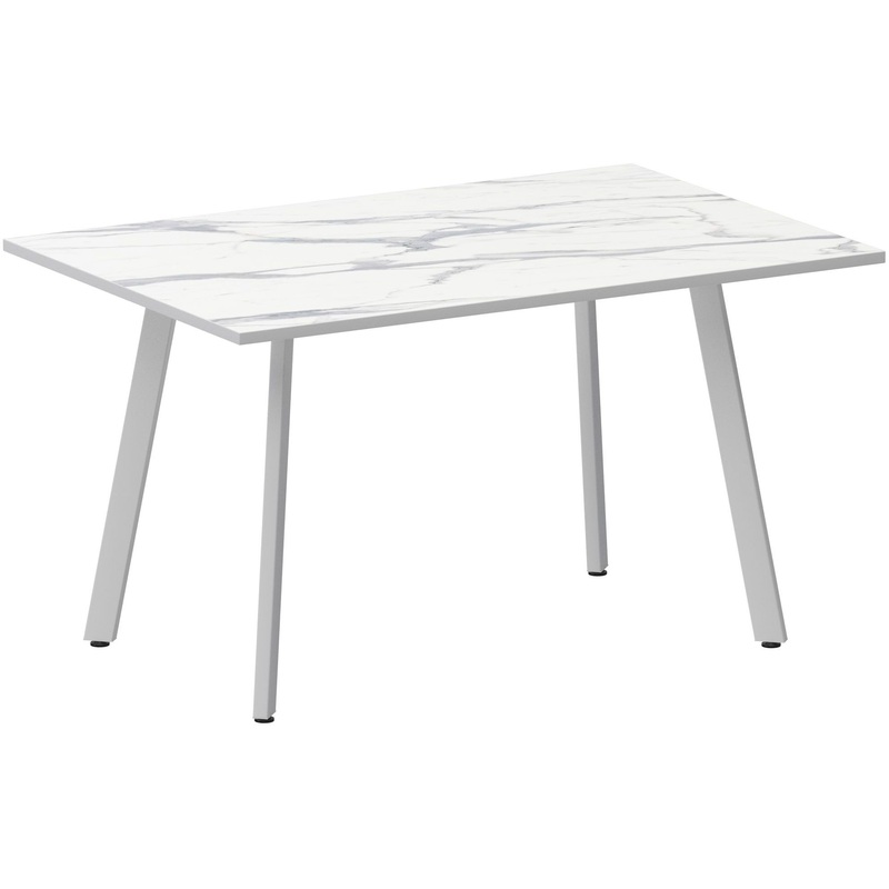 Изображение товара Стол обеденный Альфа (мрамор белый, 1200х800х750 мм)
