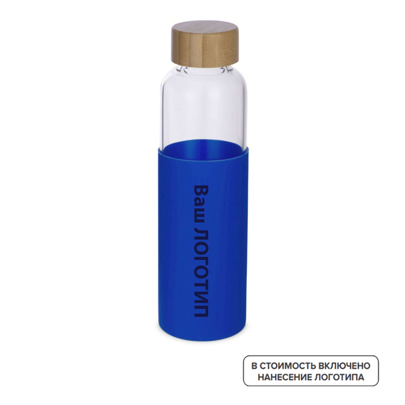 Изображение товара Бутылка Refine 550 мл в синем чехле с гравировкой