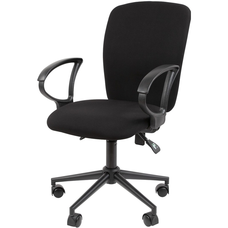 Изображение товара Офисное кресло Chairman 9801 черное ткань металл комфорт регулируемый механизм